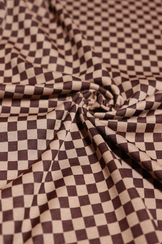 (Jacquard) Brown & Tan Checkered