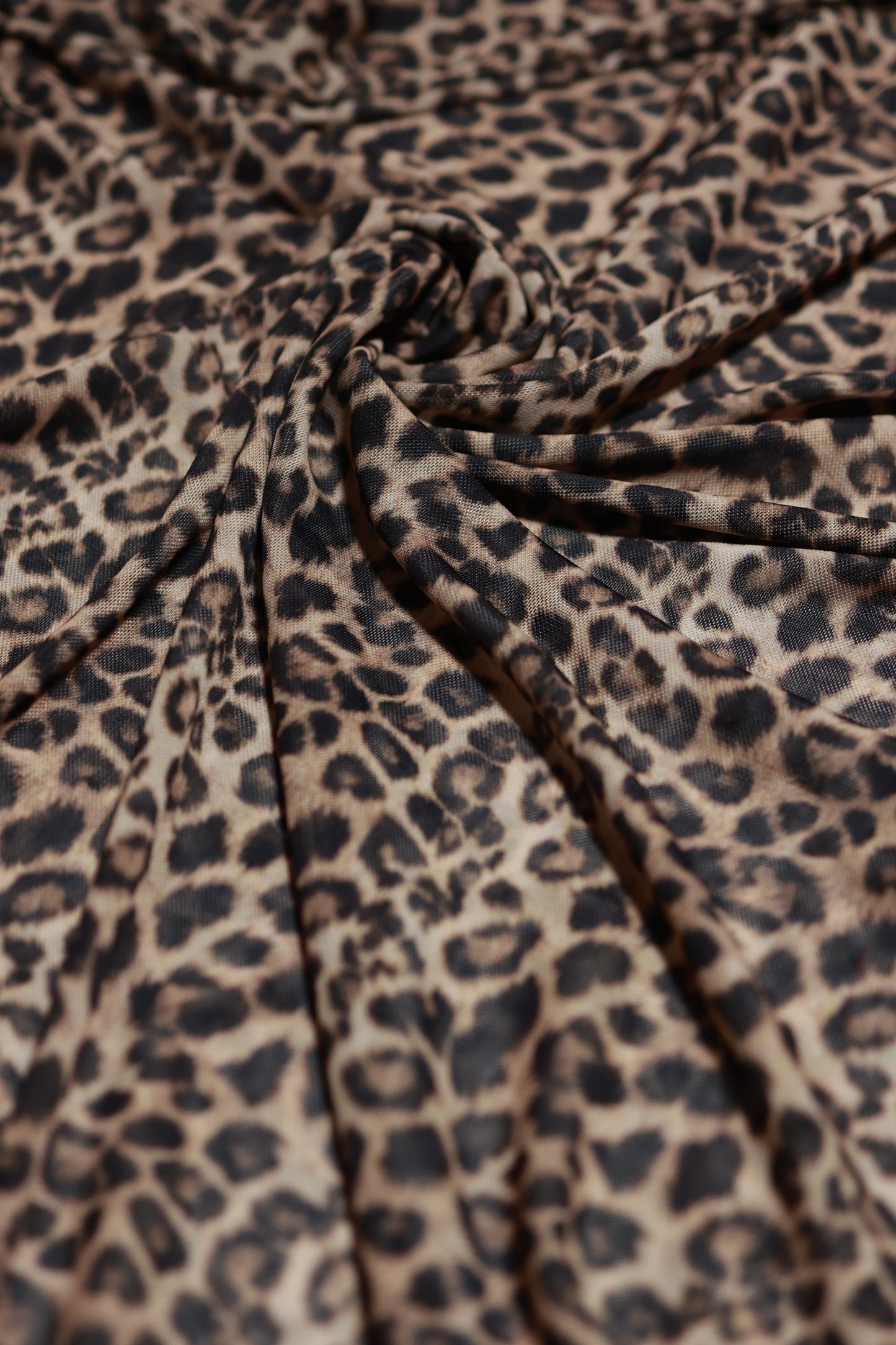 (Knit Mesh) Brown Cheetah