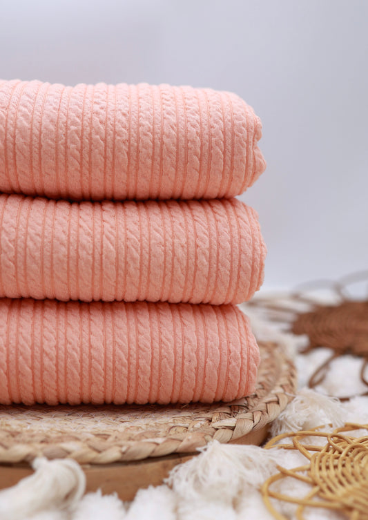 (Golden Rib Knit) Peach