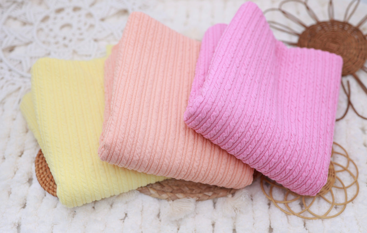 (Golden Rib Knit) BubbleGum Pink