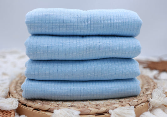 (Luxury Rib Knit) BubbleGum Blue