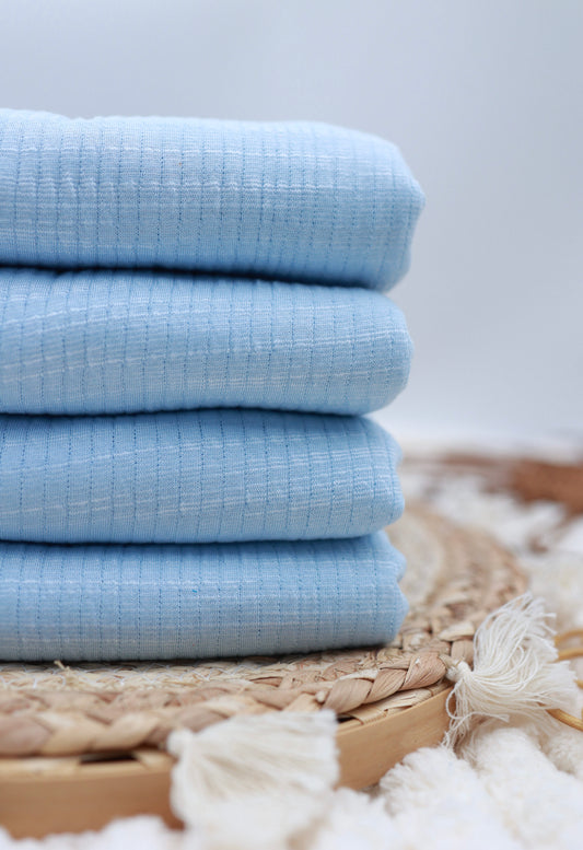 (Luxury Rib Knit) BubbleGum Blue
