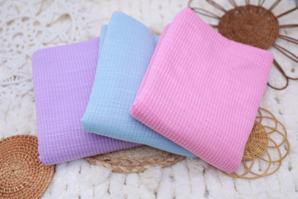 (Luxury Rib Knit) BubbleGum Pink
