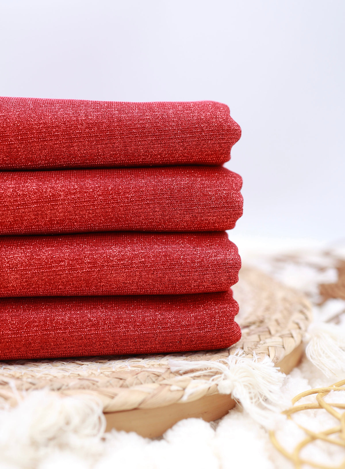 (Sparkly Glitter Knit) Glory Red