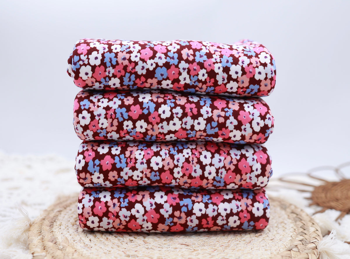 (DBP) Small Floral Red, White & Blue