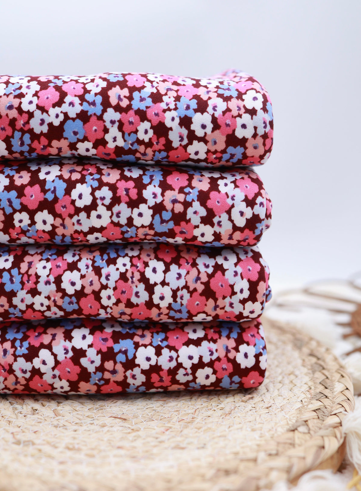 (DBP) Small Floral Red, White & Blue