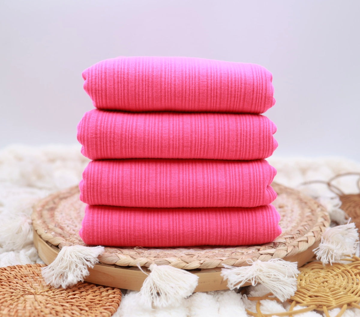(Portia Rib) Neon Pink