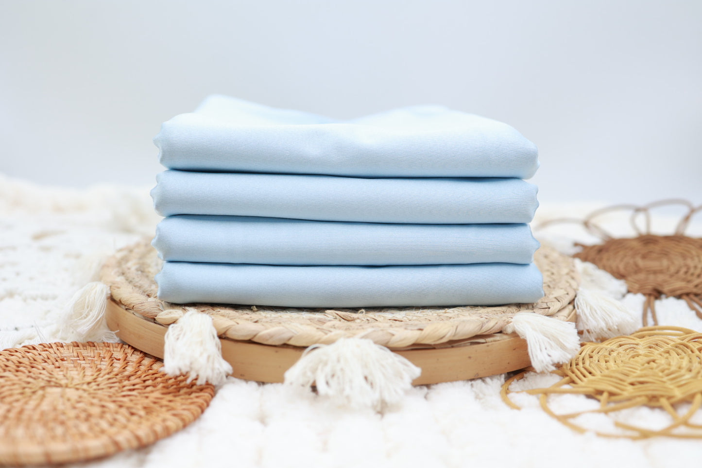 (Athletic Swim Knit) Shiny Baby Blue