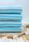(Comfy Towel Knit) BubbleGum Blue Stripes