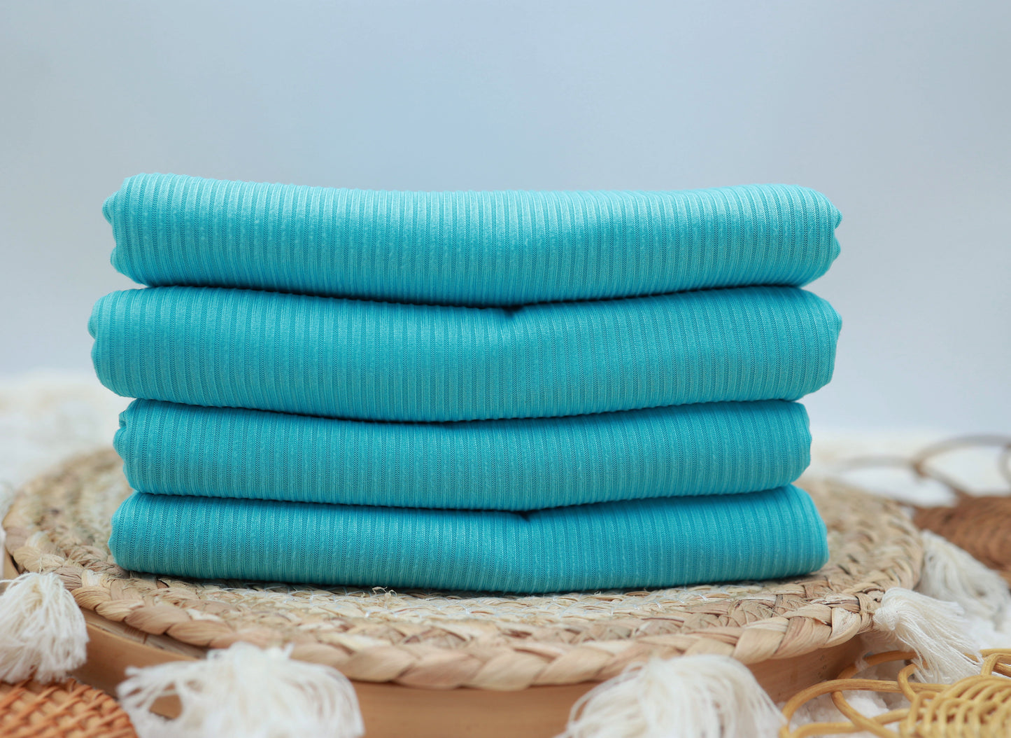 4x2 Rib Solid Aqua