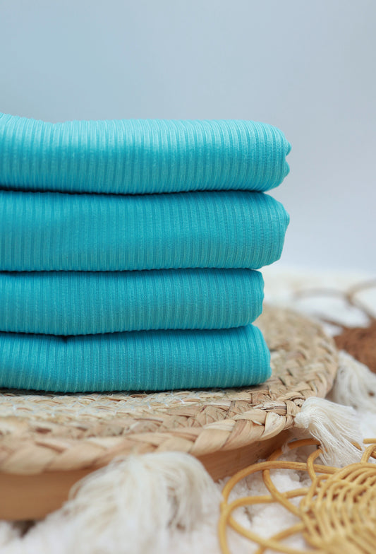 4x2 Rib Solid Aqua
