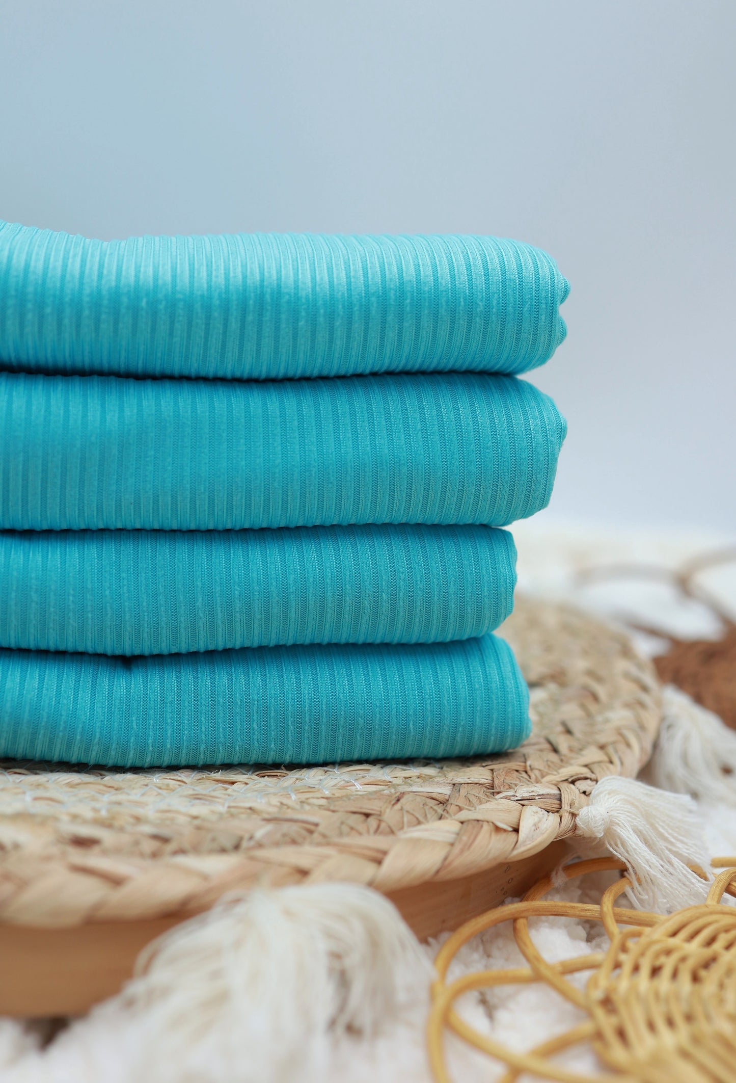 4x2 Rib Solid Aqua