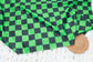 (Swim Knit) Green & Black Checkered