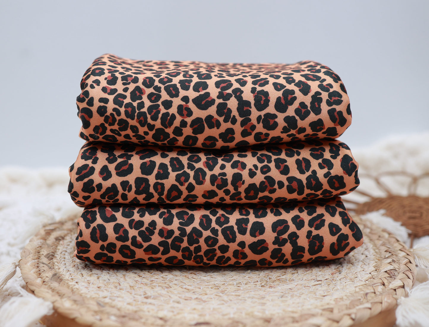 (Swim Knit) Brown Leopard