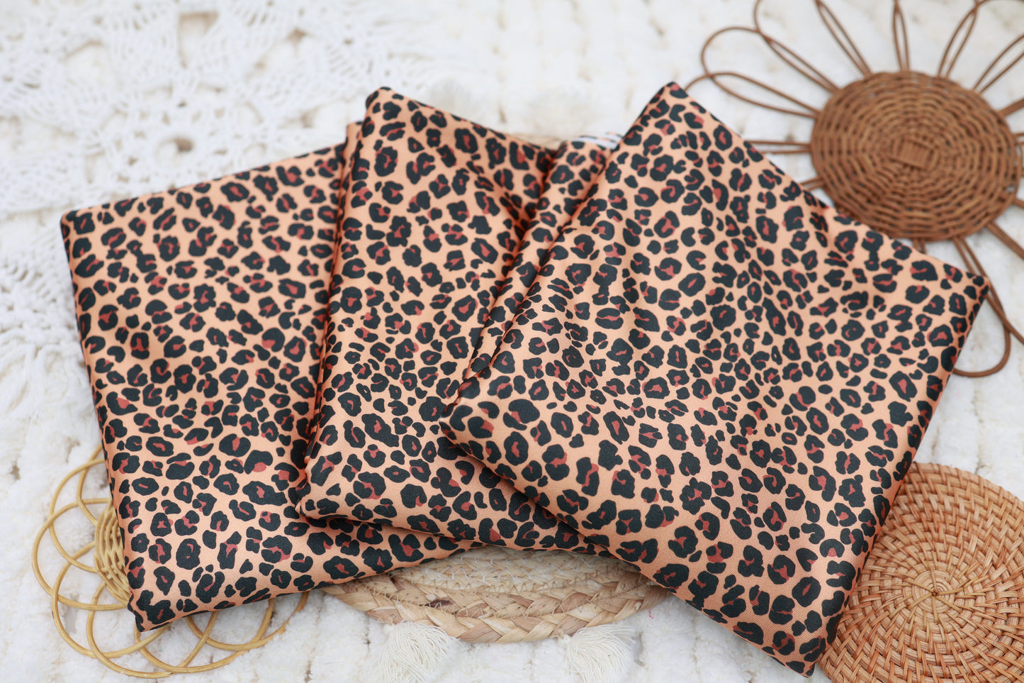 (Swim Knit) Brown Leopard