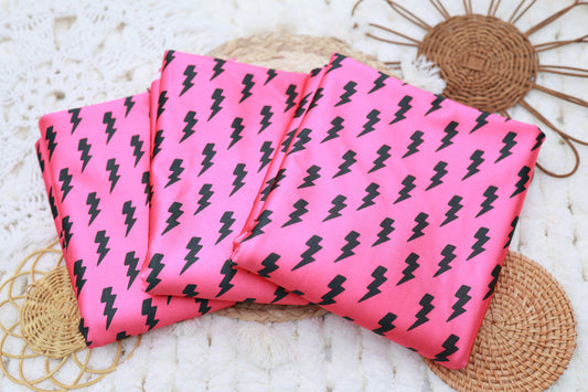 (Swim Knit) Neon Pink Lightning Bolt