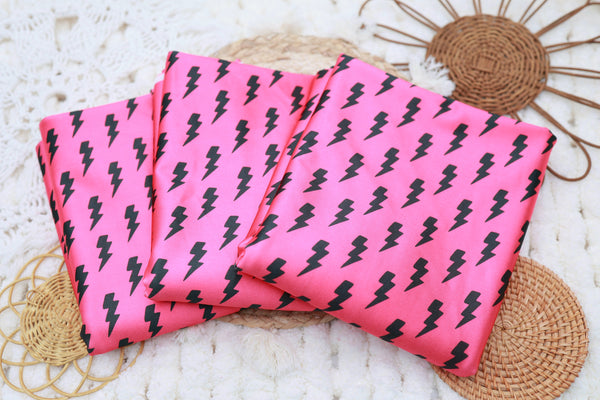 (Swim Knit) Neon Pink Lightning Bolt