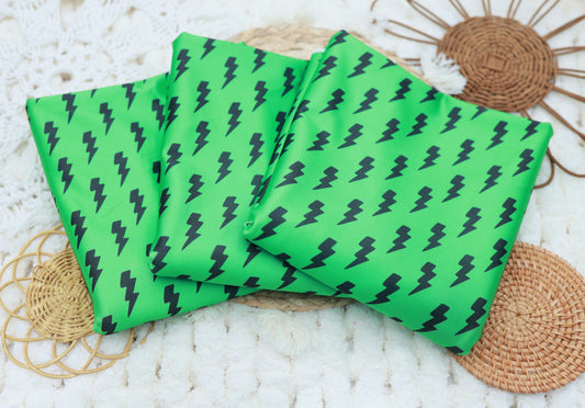 (Swim Knit) Neon Green Lightning Bolt
