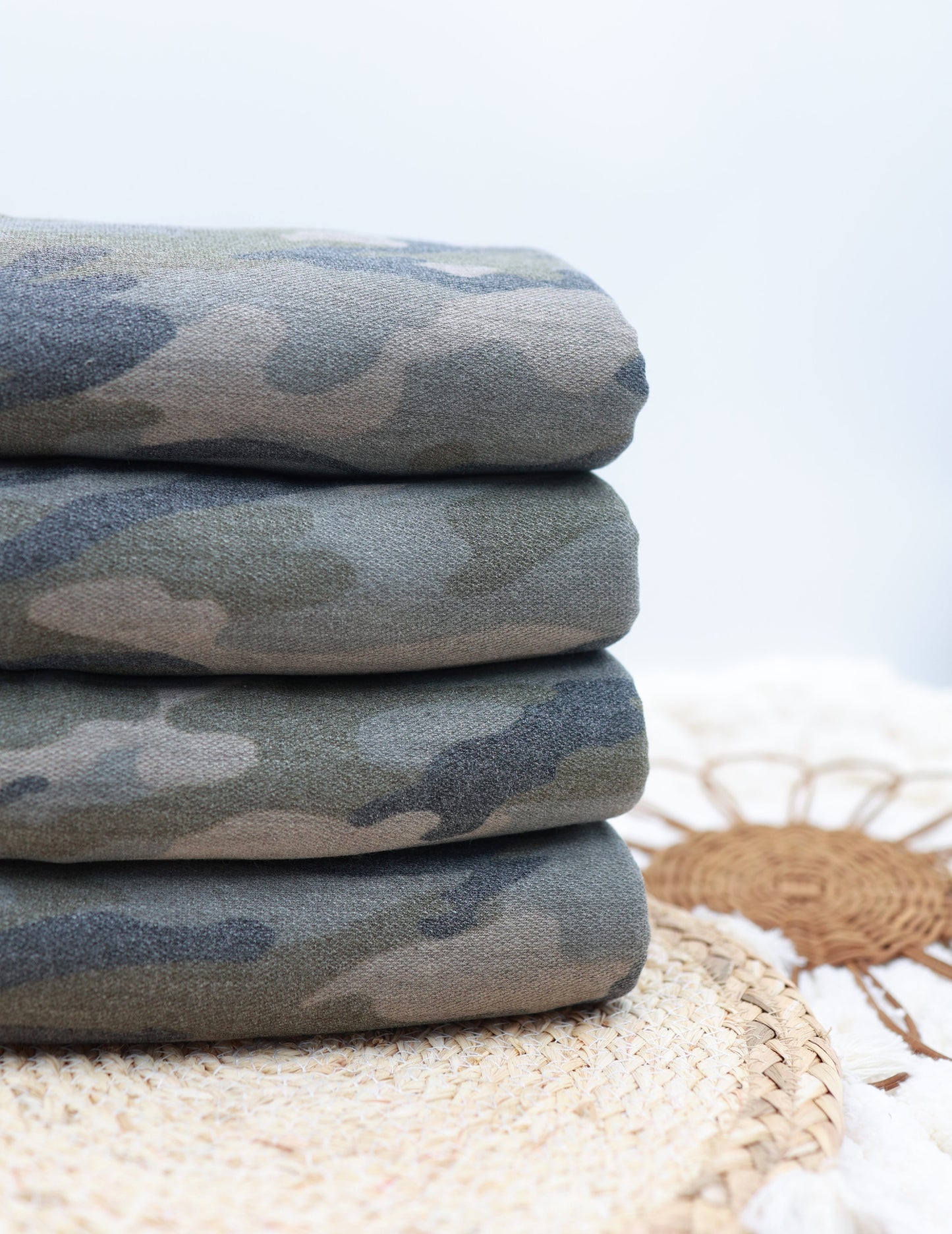 (French Terry) Woodland Green Camo