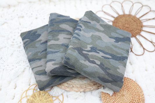 (French Terry) Woodland Green Camo