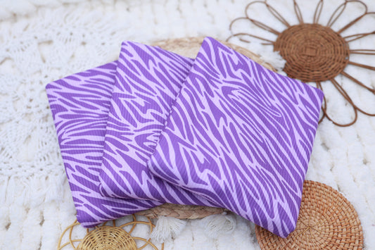 (4X2 Rib) Bright Purple Zebra
