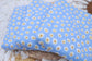 (4X2 Rib) Blue With White Daisy