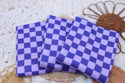 (Rib) Checkered 2Tone Purple