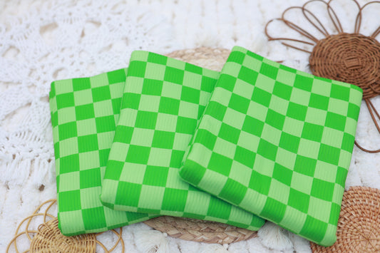(Rib) Checkered 2Tone Green