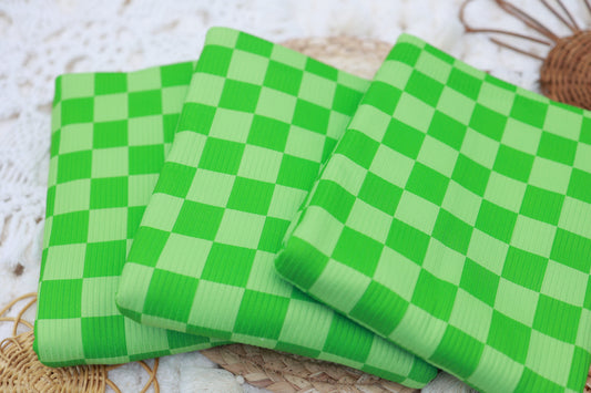 (Rib) Checkered 2Tone Green