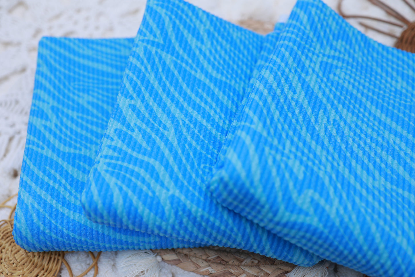 (Urban Rib) Bright Blue Zebra