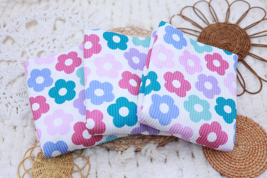 (Urban Rib) Bright Florals Purple/Pink/Teal/Mint