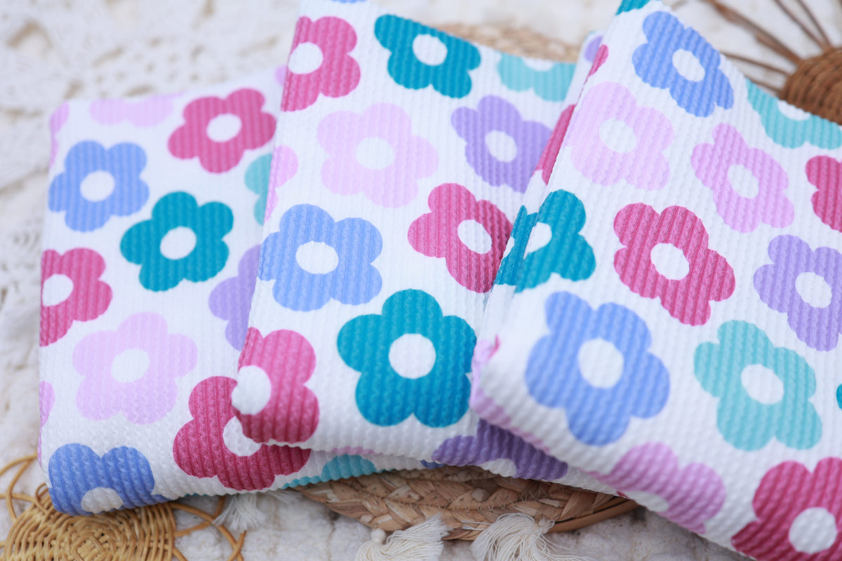 (Urban Rib) Bright Florals Purple/Pink/Teal/Mint