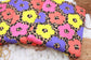 (Rib) Bright Florals On Leopard Purple/Orange/Pink/Yellow