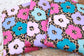 (Rib) Bright Florals On Leopard Purple/Pink/Teal/Mint