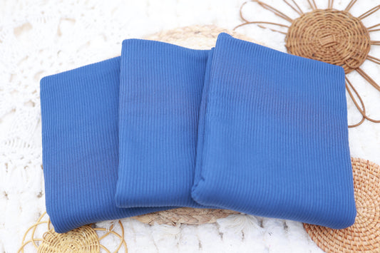 4x2 Rib Solid Denim Blue