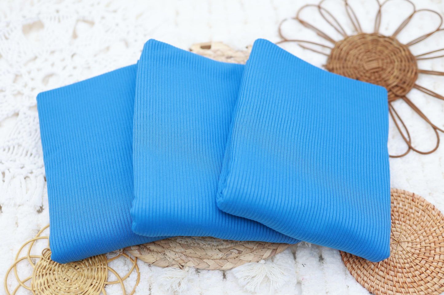 4x2 Rib Solid Md Blue