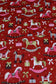 (DBP) Christmas Rocking Horses On Red