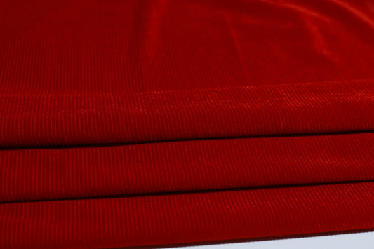 Stretch Corduroy On Red