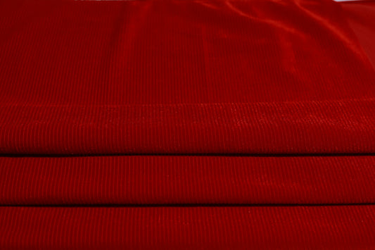 Stretch Corduroy On Red