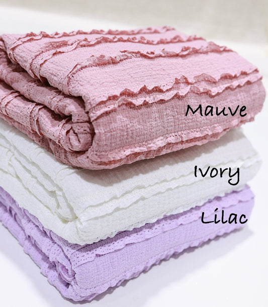 Ruffle Lace On Knit (Mauve)