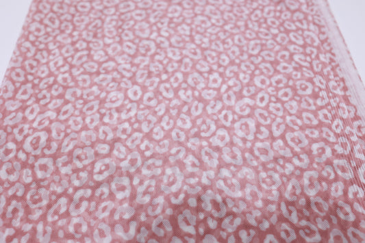 (Knit Mesh) Leopard On Mauve