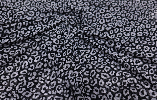 (Knit Mesh) Leopard On Black