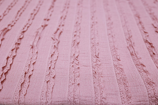 Ruffle Lace On Knit (Mauve)