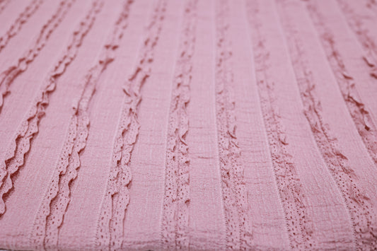 Ruffle Lace On Knit (Mauve)