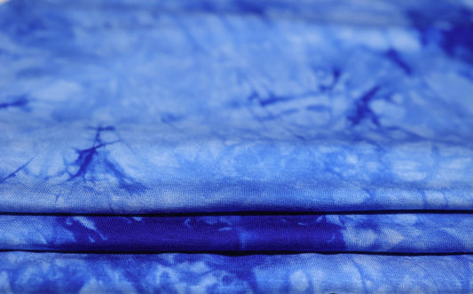 (RAYON SPAN) Tie Dye Royal