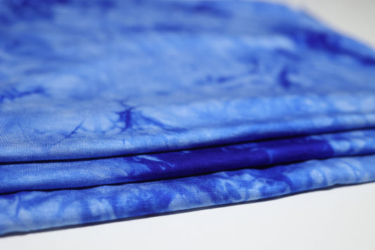 (RAYON SPAN) Tie Dye Royal