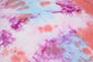 (RAYON SPAN) Tie Dye Coral/Fuschia