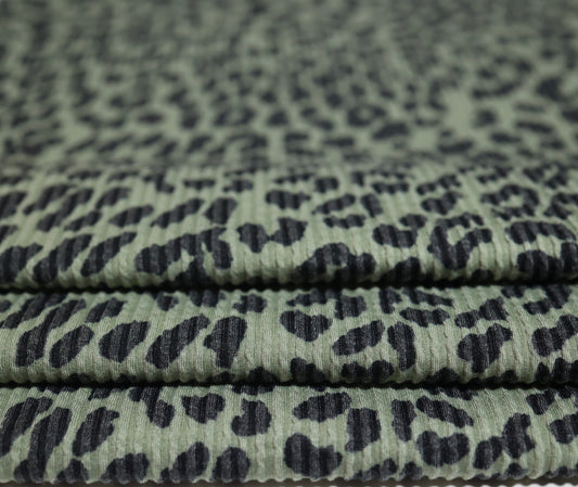 (Urban Rib) Olive Leopard