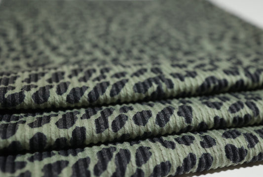 (Urban Rib) Olive Leopard