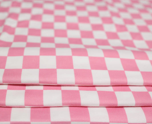 (DBP) Checkered Pink & White